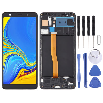 Écran LCD matériel TFT et numériseur complet avec cadre pour Samsung Galaxy A7 (2018) / SM-A750F