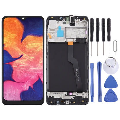 Écran LCD et numériseur complet avec cadre pour Samsung Galaxy A10 / SM-A105F (version à carte unique)