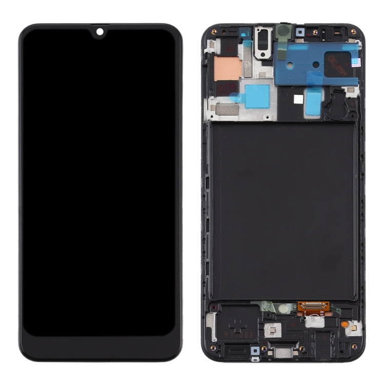 Écran LCD matériel TFT et numériseur complet avec cadre pour Samsung Galaxy A50 (ne prenant pas en charge l'identification par empreinte digitale)