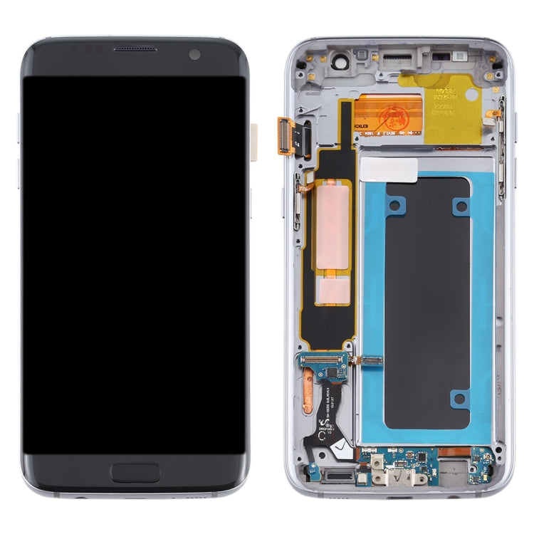 Écran LCD matériel OLED et assemblage complet de numériseur avec cadre pour Samsung Galaxy S7 Edge / SM-G935F