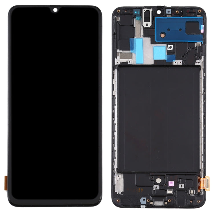 Écran LCD matériel TFT et numériseur complet avec cadre pour Samsung Galaxy A70 (ne prenant pas en charge l'identification par empreinte digitale)