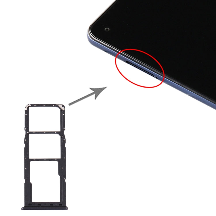 Pour Samsung Galaxy A21s Plateau de carte SIM + Plateau de carte SIM + Plateau de carte Micro SD
