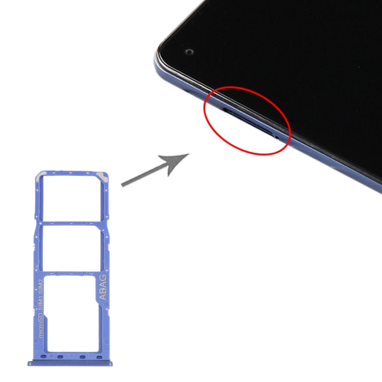 Pour Samsung Galaxy A21s Plateau de carte SIM + Plateau de carte SIM + Plateau de carte Micro SD