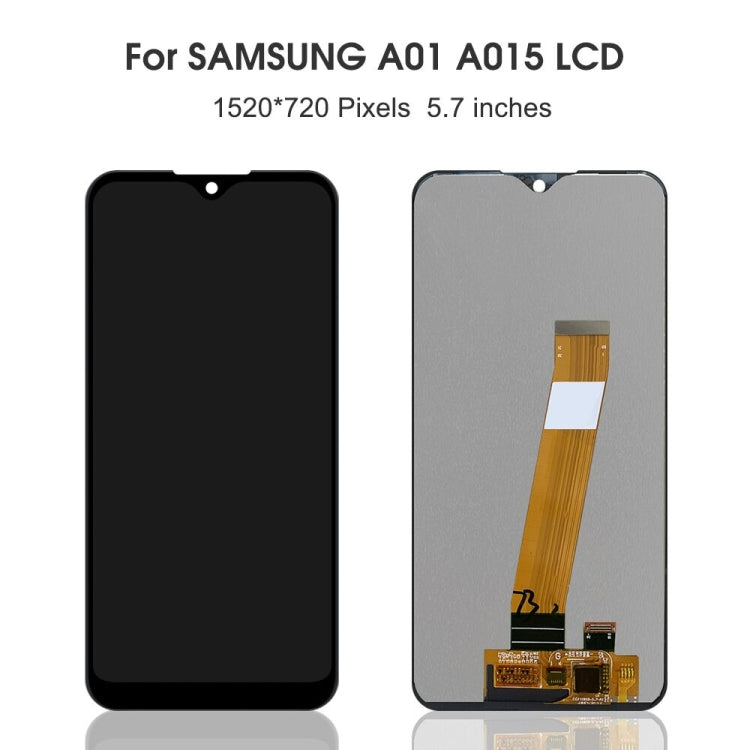 Écran LCD et numériseur d'origine PLS TFT, assemblage complet (câble flexible large) pour Samsung Galaxy A01
