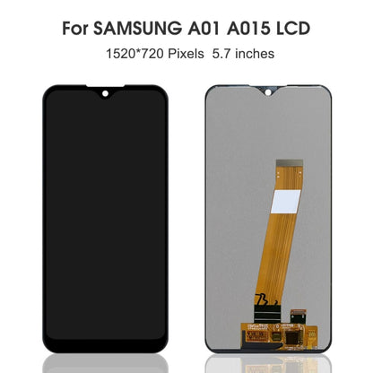 Écran LCD et numériseur d'origine PLS TFT, assemblage complet (câble flexible large) pour Samsung Galaxy A01