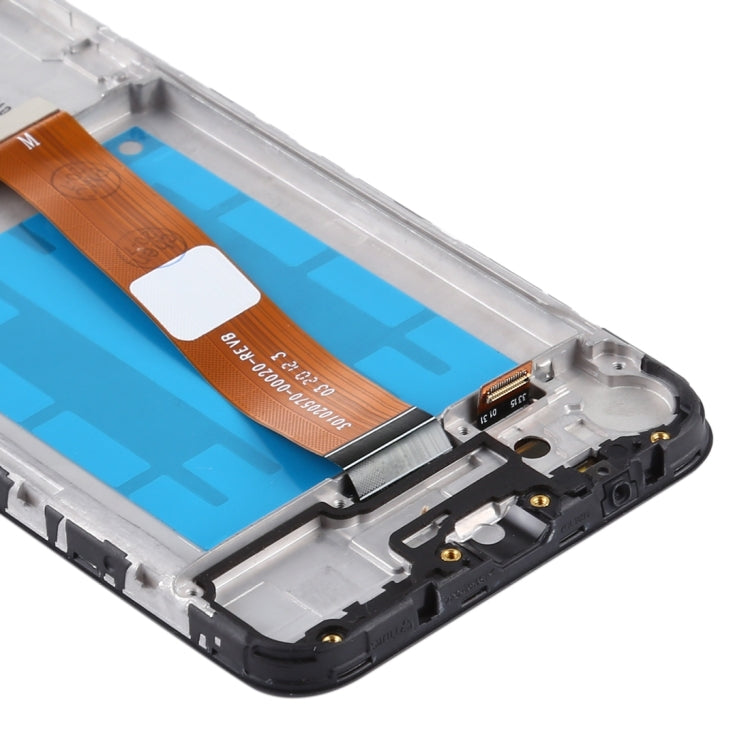 Écran LCD et numériseur complet avec cadre (câble flexible large) pour Samsung Galaxy A01
