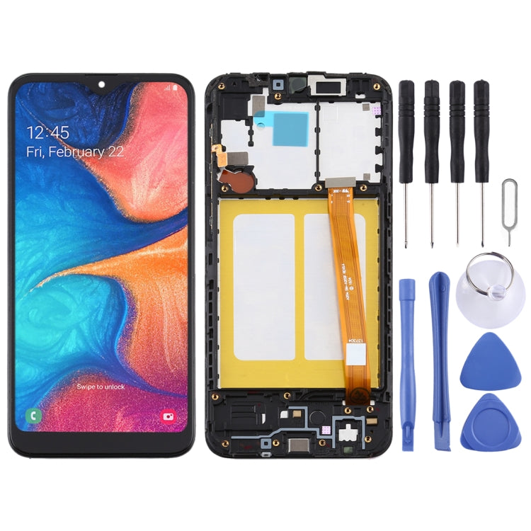 Écran LCD matériel TFT et assemblage complet de numériseur avec cadre pour Samsung Galaxy A20e