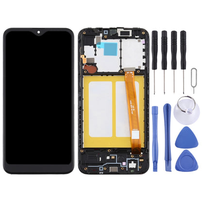 Écran LCD matériel TFT et assemblage complet de numériseur avec cadre pour Samsung Galaxy A20e