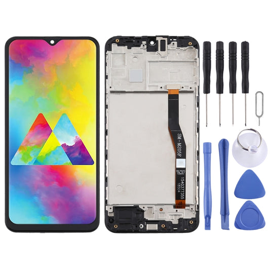Écran LCD matériel TFT et assemblage complet de numériseur avec cadre pour Samsung Galaxy M20