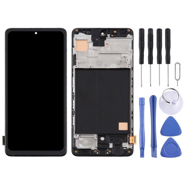 Écran LCD matériel TFT et numériseur complet avec cadre pour Samsung Galaxy A51 4G