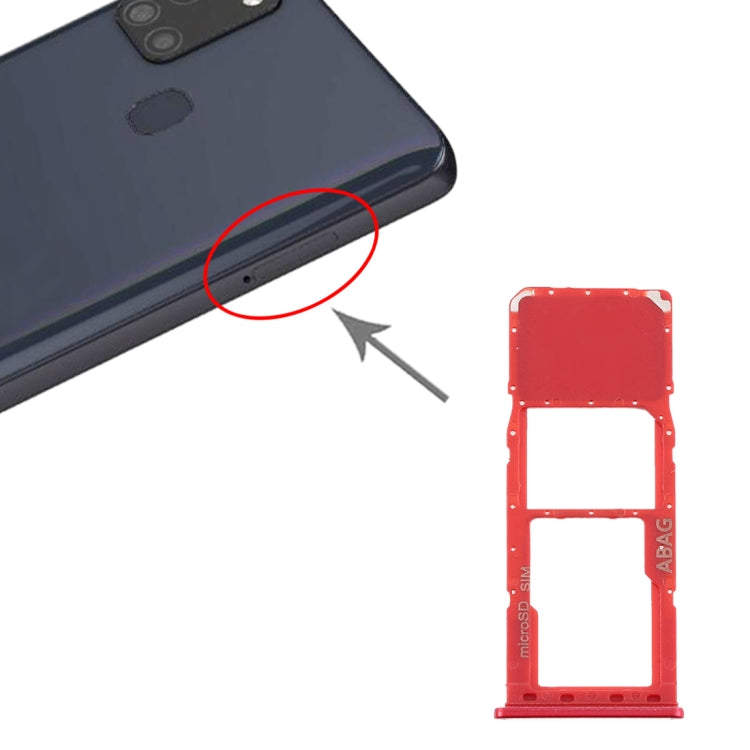 Pour Samsung Galaxy A21s Plateau de carte SIM + Plateau de carte Micro SD