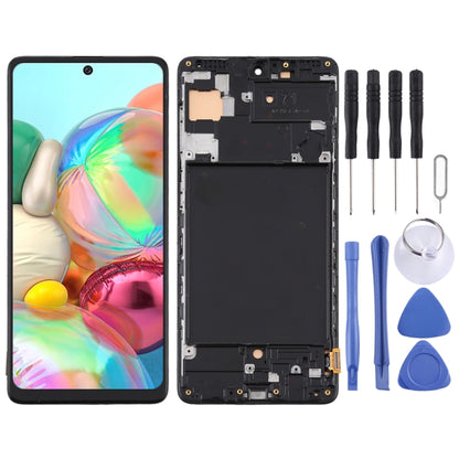 Écran LCD en matériau TFT et numériseur complet avec cadre (ne prenant pas en charge l'identification par empreinte digitale) pour Samsung Galaxy A71 / SM-A715