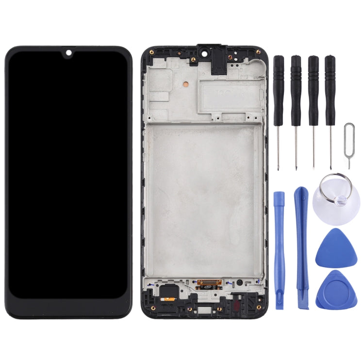 Écran LCD matériel TFT et assemblage complet de numériseur avec cadre pour Samsung Galaxy M21 / SM-M215