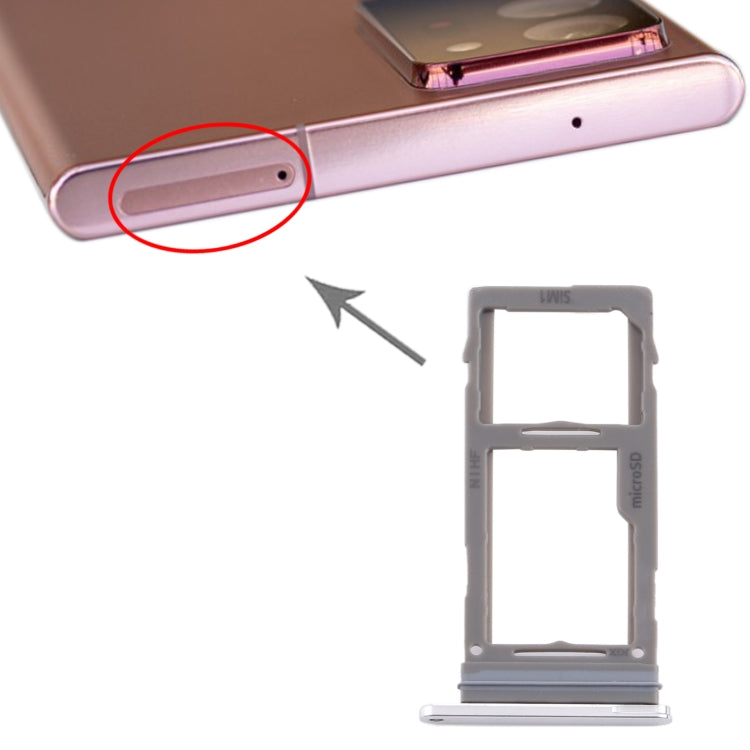 Pour Samsung Galaxy Note20 Ultra Plateau de carte SIM + Plateau de carte Micro SD
