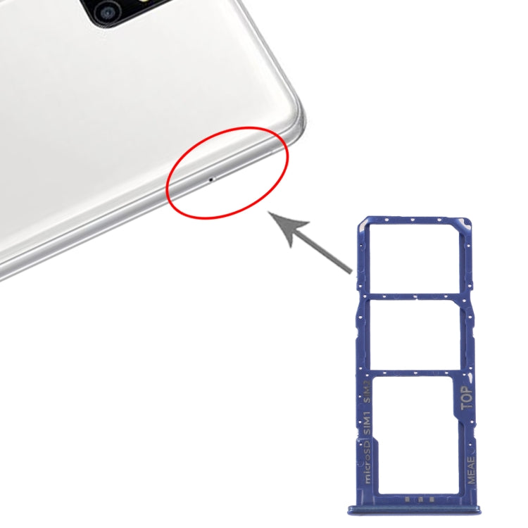 Pour Samsung Galaxy M51 SM-M515 Plateau de carte SIM + Plateau de carte SIM + Plateau de carte Micro SD