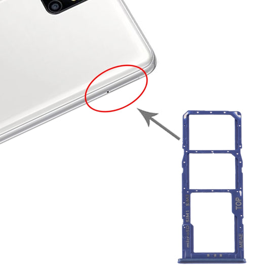 Pour Samsung Galaxy M51 SM-M515 Plateau de carte SIM + Plateau de carte SIM + Plateau de carte Micro SD
