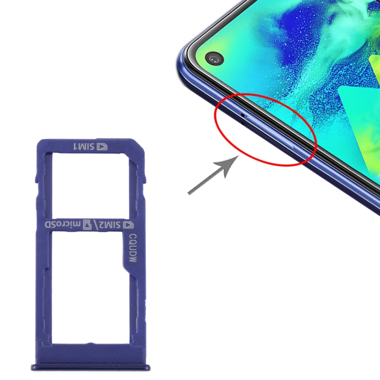 Pour Samsung Galaxy M40 SM-M405 Plateau de carte SIM + Plateau de carte SIM / Plateau de carte Micro SD