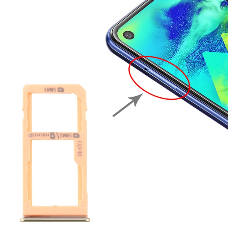 Pour Samsung Galaxy M40 SM-M405 Plateau de carte SIM + Plateau de carte SIM / Plateau de carte Micro SD