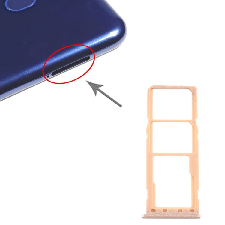 Pour Samsung Galaxy M10 SM-M105 Plateau de carte SIM + Plateau de carte SIM + Plateau de carte Micro SD