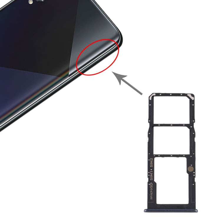 Pour Samsung Galaxy A50s SM-A507 Plateau de carte SIM + Plateau de carte SIM + Plateau de carte Micro SD