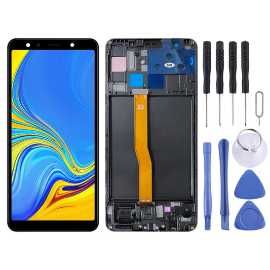 Écran LCD d'origine et numériseur complet avec cadre pour Samsung Galaxy A7 (2018) SM-A750