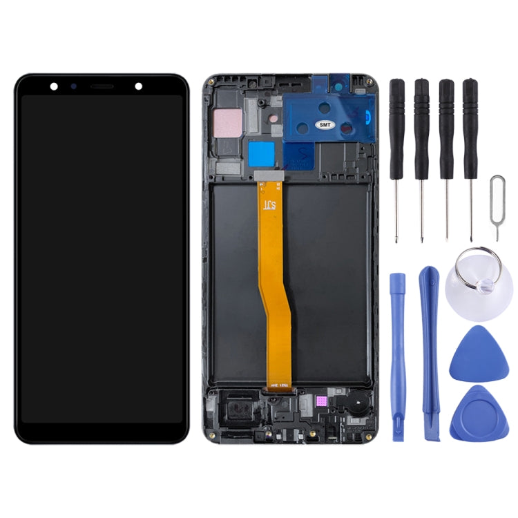 Écran LCD d'origine et numériseur complet avec cadre pour Samsung Galaxy A7 (2018) SM-A750