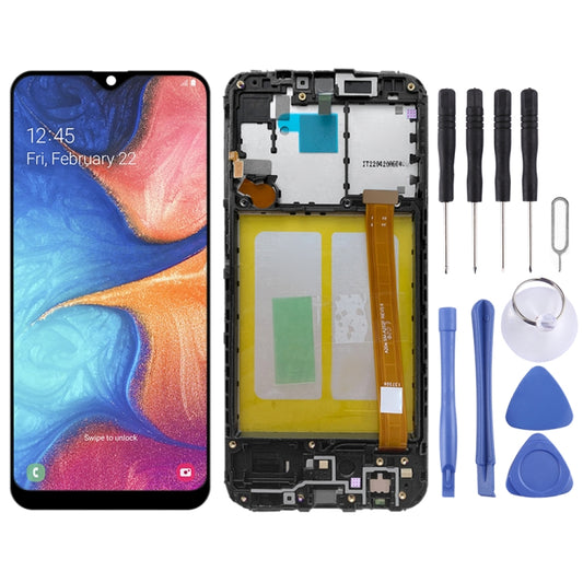 Écran LCD d'origine et numériseur complet avec cadre pour Samsung Galaxy A20e SM-A202