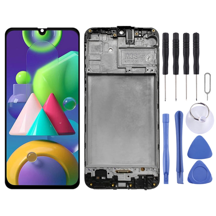Écran LCD d'origine et numériseur complet avec cadre pour Samsung Galaxy M21 SM-M215