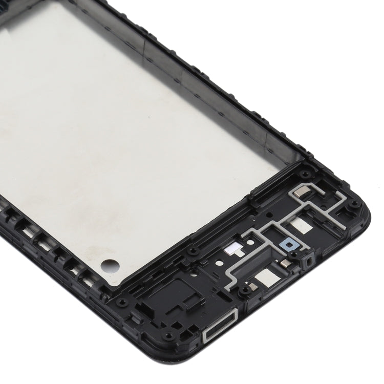 Pour Samsung Galaxy A12, boîtier avant, cadre LCD, plaque de lunette
