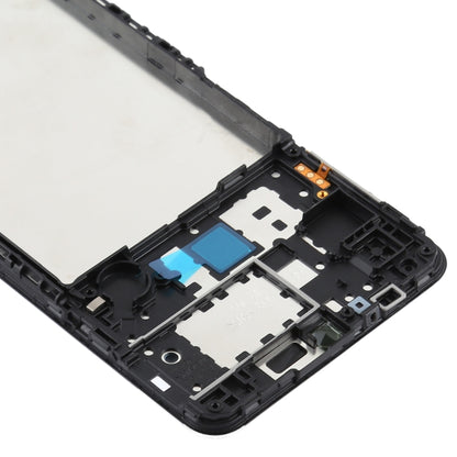 Pour Samsung Galaxy A12, boîtier avant, cadre LCD, plaque de lunette