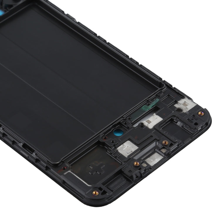 Pour Samsung Galaxy A50, boîtier avant, cadre LCD, plaque de lunette