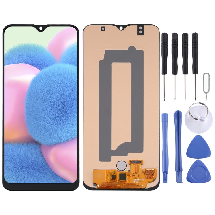 Écran LCD matériel OLED et assemblage complet de numériseur pour Samsung Galaxy A30s SM-A307
