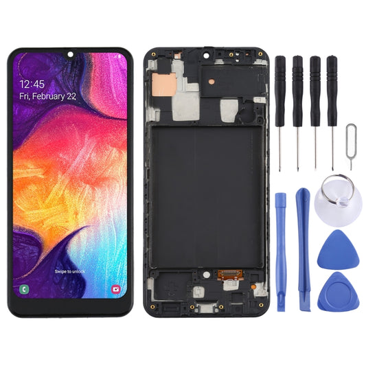 Écran LCD matériel TFT et numériseur complet avec cadre pour Samsung Galaxy A50 (édition américaine) SM-A505U