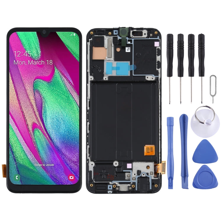Écran LCD matériel TFT et numériseur complet avec cadre pour Samsung Galaxy A40 SM-A405F