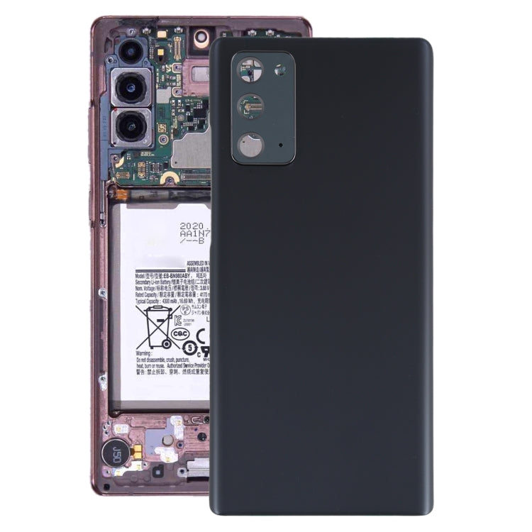 Coque arrière de batterie pour Samsung Galaxy Note20, avec couvercle d'objectif d'appareil photo