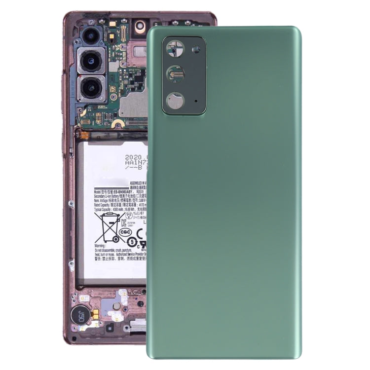 Coque arrière de batterie pour Samsung Galaxy Note20, avec couvercle d'objectif d'appareil photo