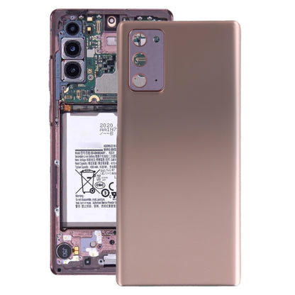 Coque arrière de batterie pour Samsung Galaxy Note20, avec couvercle d'objectif d'appareil photo