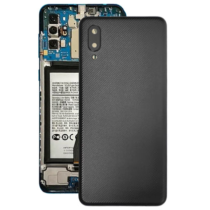 Coque arrière de batterie pour Samsung Galaxy A02, avec couvercle d'objectif d'appareil photo