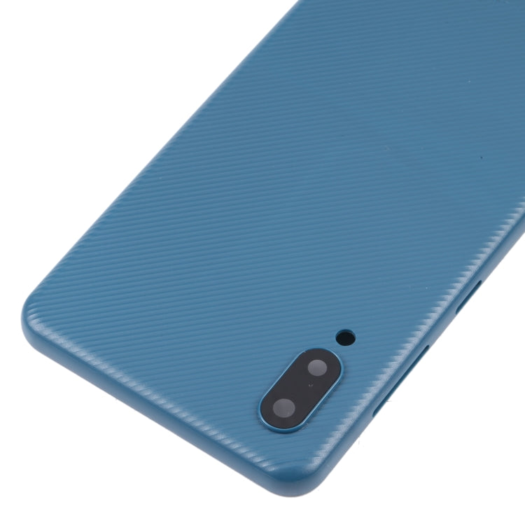 Coque arrière de batterie pour Samsung Galaxy A02, avec couvercle d'objectif d'appareil photo