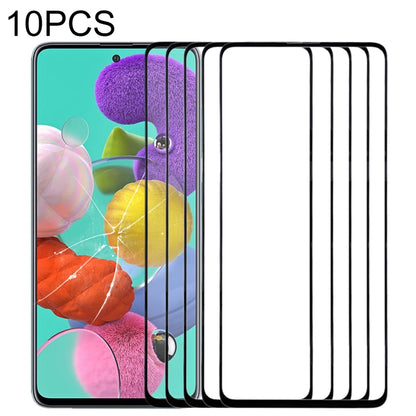 Pour Samsung Galaxy A51, 10 pièces, lentille extérieure en verre pour écran avant