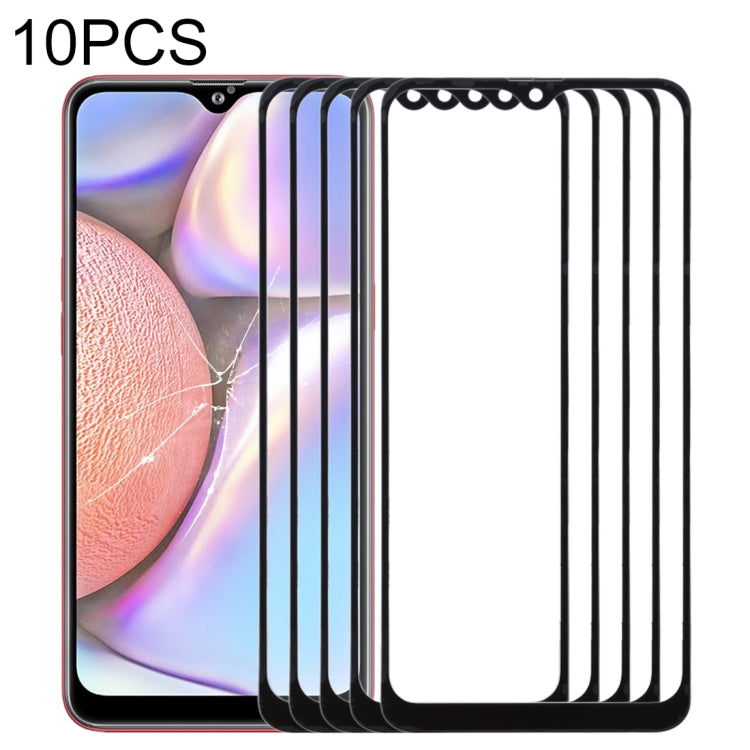 Pour Samsung Galaxy A10s, 10 pièces, lentille extérieure en verre pour écran avant