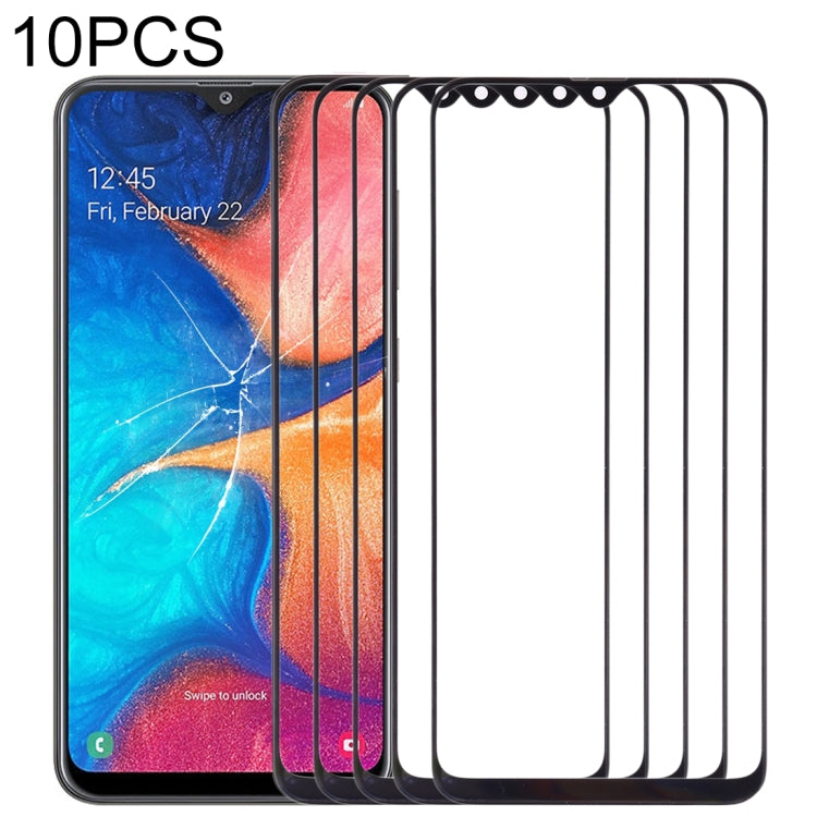 Pour Samsung Galaxy A20, 10 pièces, lentille extérieure en verre pour écran avant