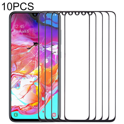 Pour Samsung Galaxy A70, 10 pièces, lentille extérieure en verre pour écran avant