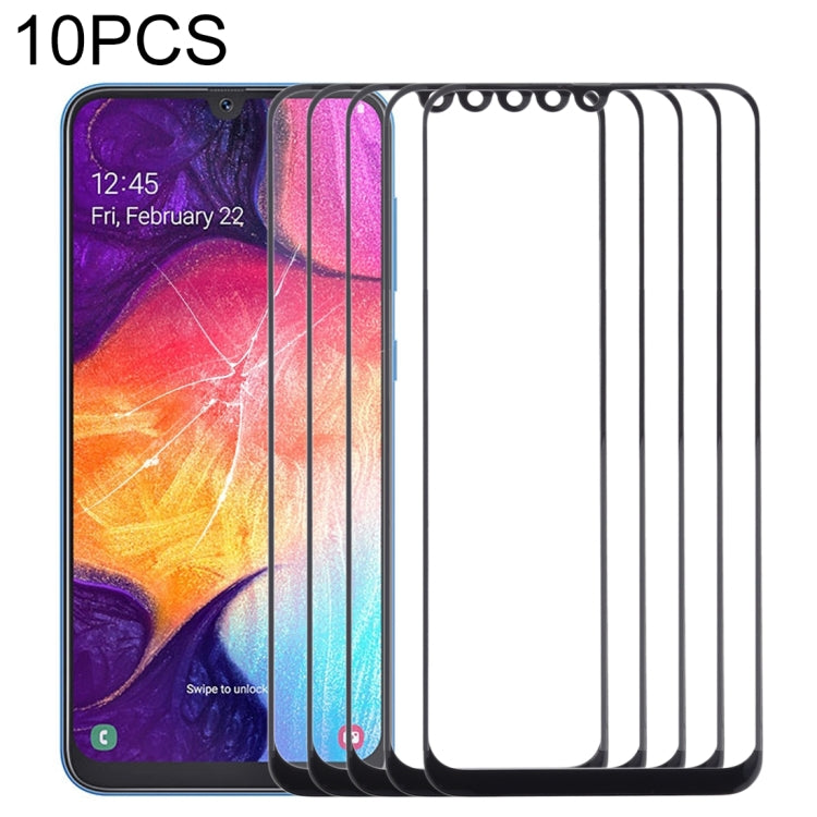 Pour Samsung Galaxy A50 / A30 / M30 / A4S, 10 pièces, lentille extérieure en verre pour écran avant