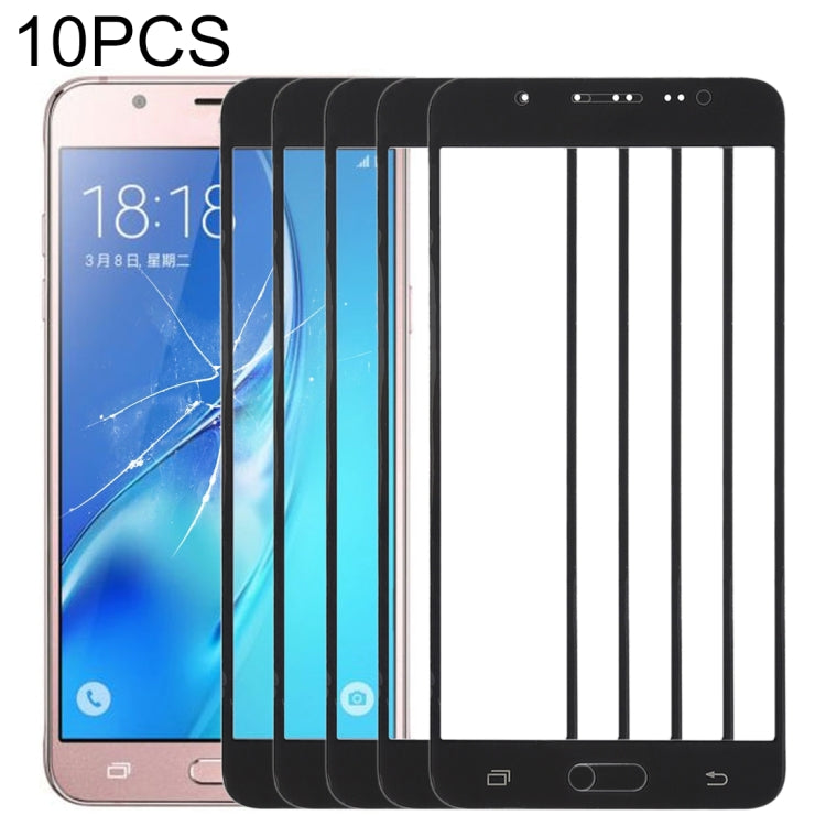 Pour Samsung Galaxy J5 (2016) / J510FN / J510F / J510G / J510Y / J510M, 10 pièces, lentille extérieure en verre pour écran avant