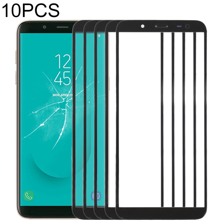 Pour Samsung Galaxy J6, J600F/DS, J600G/DS, 10 lentilles extérieures en verre pour écran avant