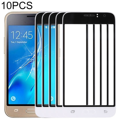Pour Samsung Galaxy J1 (2016) / J120, 10 pièces, lentille extérieure en verre pour écran avant