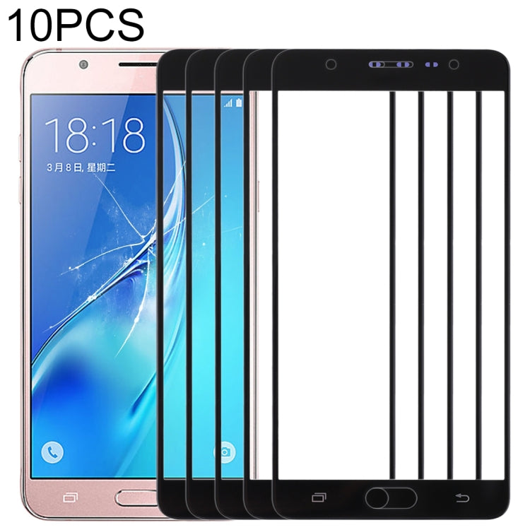 Pour Samsung Galaxy J7 Max, 10 pièces, lentille extérieure en verre pour écran avant