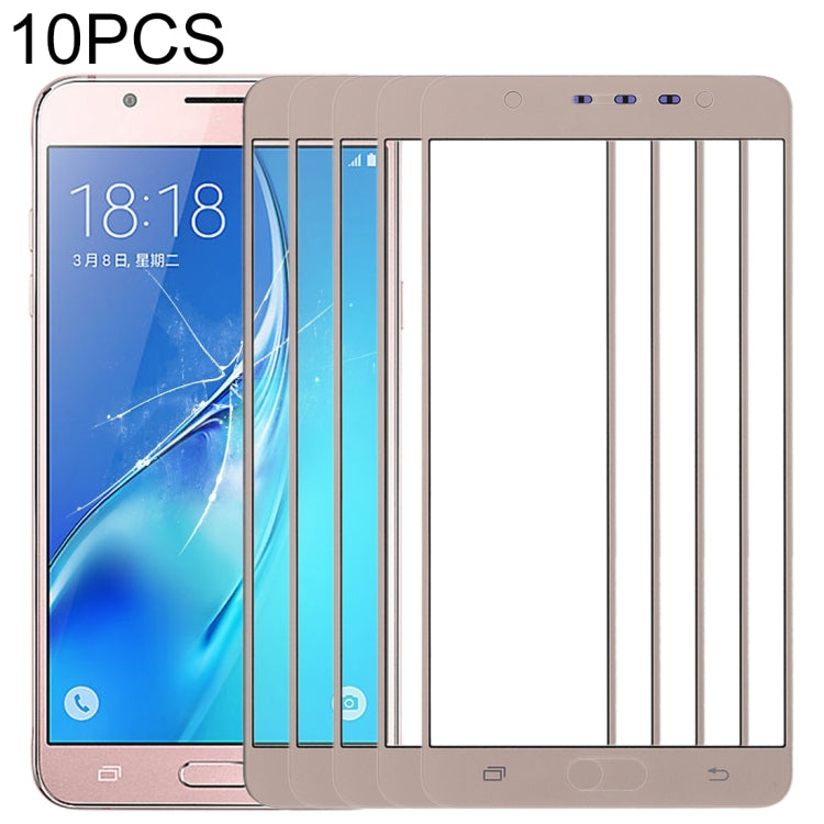 Pour Samsung Galaxy J7 Max, 10 pièces, lentille extérieure en verre pour écran avant
