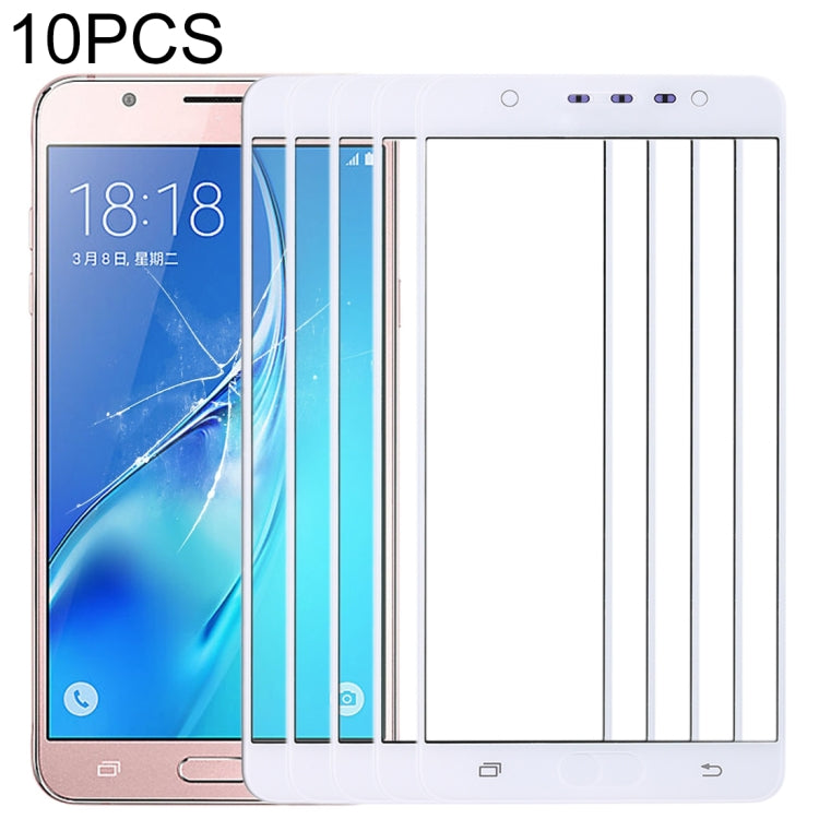 Pour Samsung Galaxy J7 Max, 10 pièces, lentille extérieure en verre pour écran avant